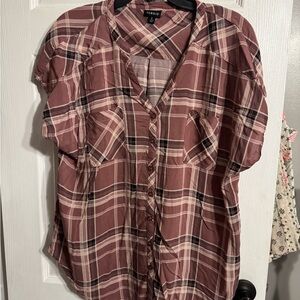 Torrid Plaid Button-Up Shirt